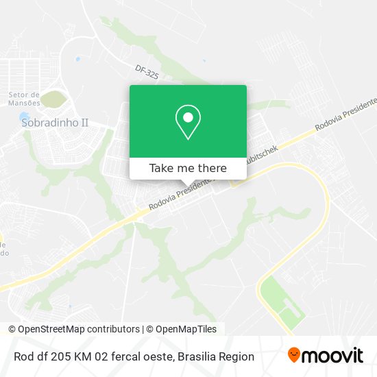 Rod df 205 KM 02 fercal oeste map