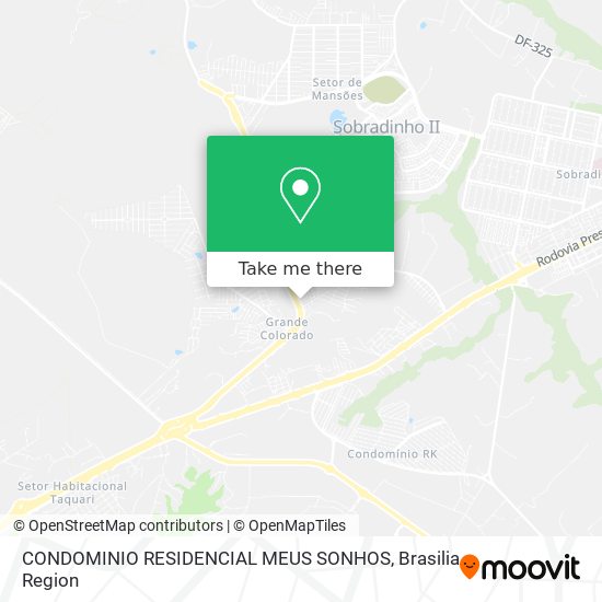 CONDOMINIO RESIDENCIAL MEUS SONHOS map