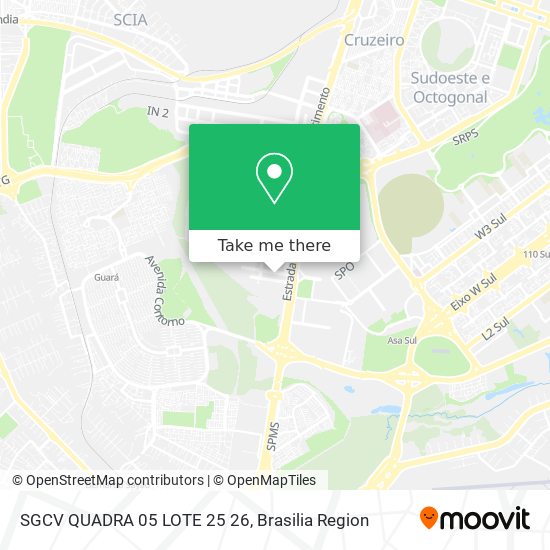 SGCV QUADRA 05 LOTE 25 26 map