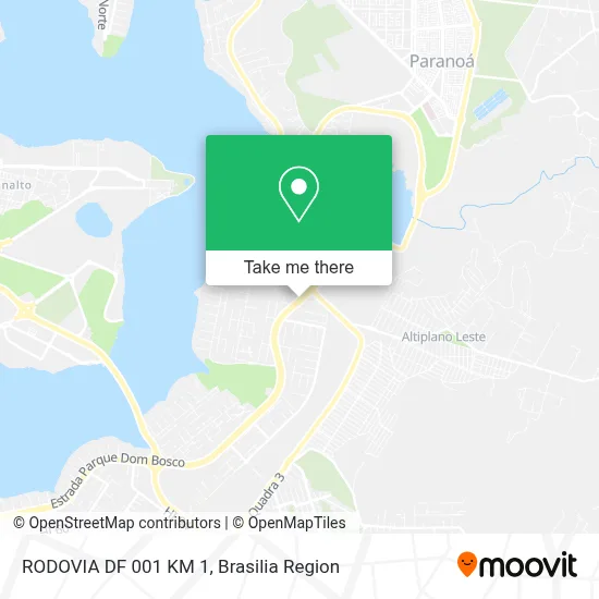 RODOVIA DF 001 KM 1 map