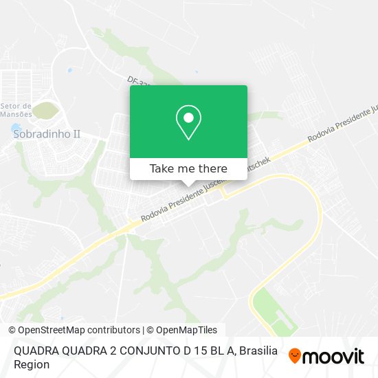 QUADRA QUADRA 2 CONJUNTO D 15 BL A map