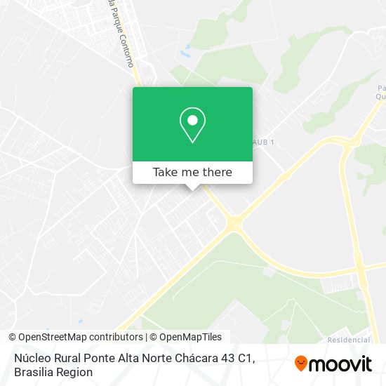 Mapa Núcleo  Rural Ponte Alta Norte Chácara  43  C1