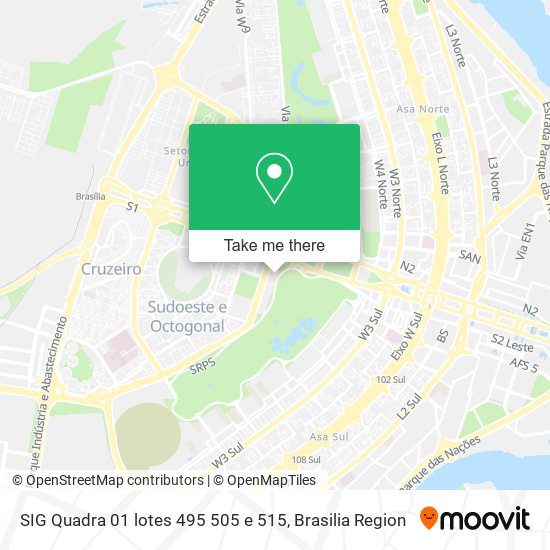 SIG Quadra 01  lotes 495  505 e 515 map