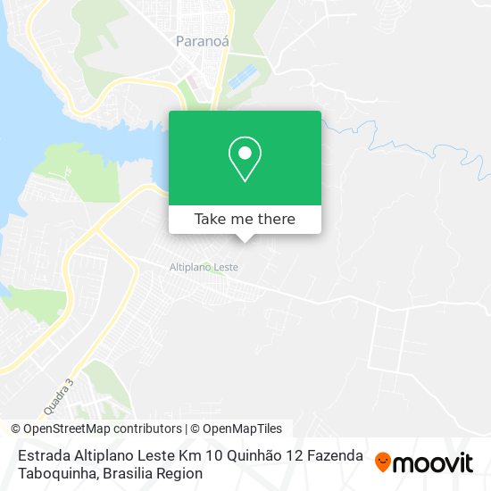 Estrada Altiplano Leste Km 10   Quinhão 12 Fazenda Taboquinha map