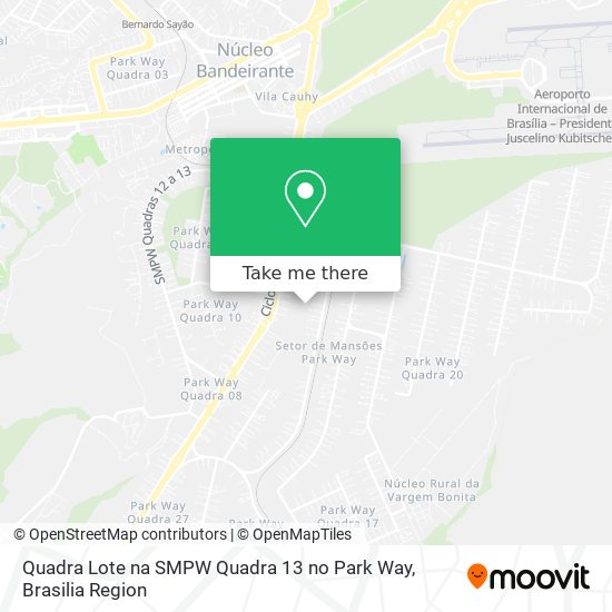 Quadra Lote na SMPW Quadra 13 no Park Way map