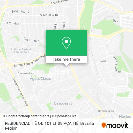 Mapa RESIDENCIAL TIÊ QD 101 LT 08 PÇA TIÊ