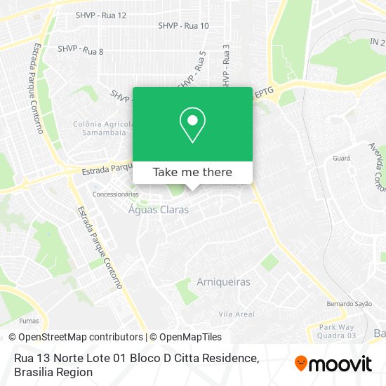 Mapa Rua 13 Norte Lote 01 Bloco D Citta Residence