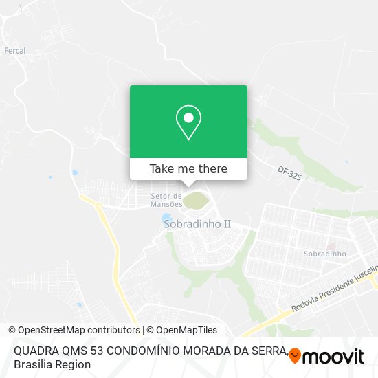 Mapa QUADRA QMS 53  CONDOMÍNIO MORADA DA SERRA