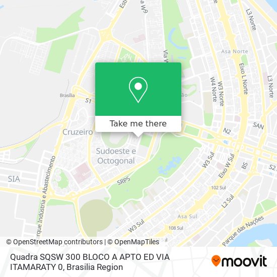 Quadra SQSW 300 BLOCO A APTO ED  VIA ITAMARATY 0 map