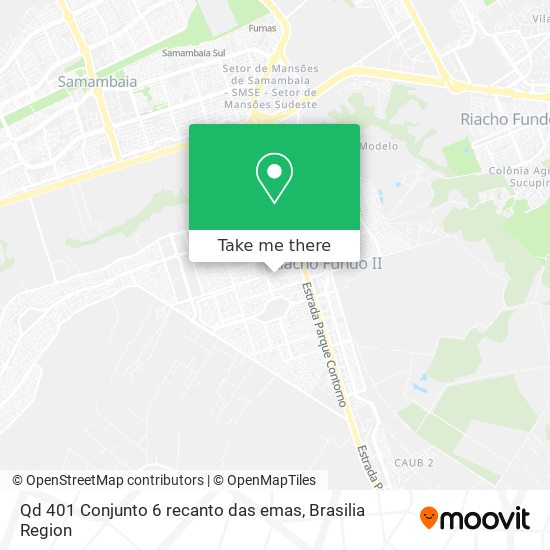 Qd 401 Conjunto 6  recanto das emas map