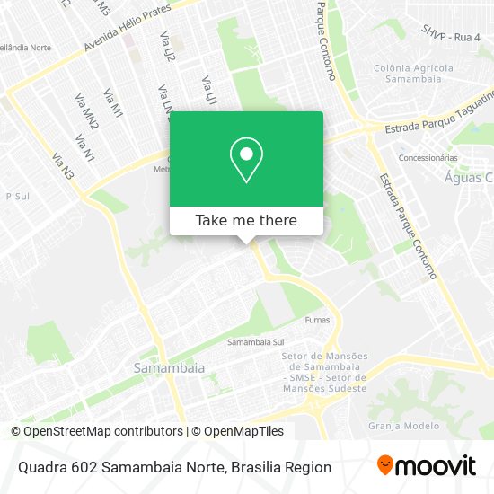 Quadra 602  Samambaia Norte map