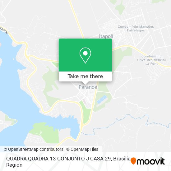 QUADRA QUADRA 13 CONJUNTO J CASA 29 map