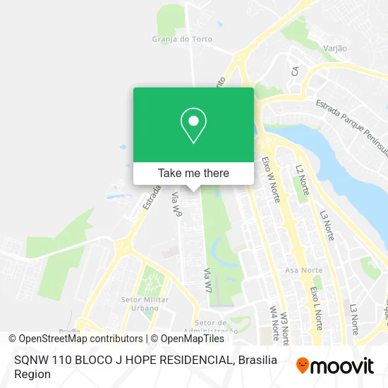 SQNW 110 BLOCO J  HOPE RESIDENCIAL map
