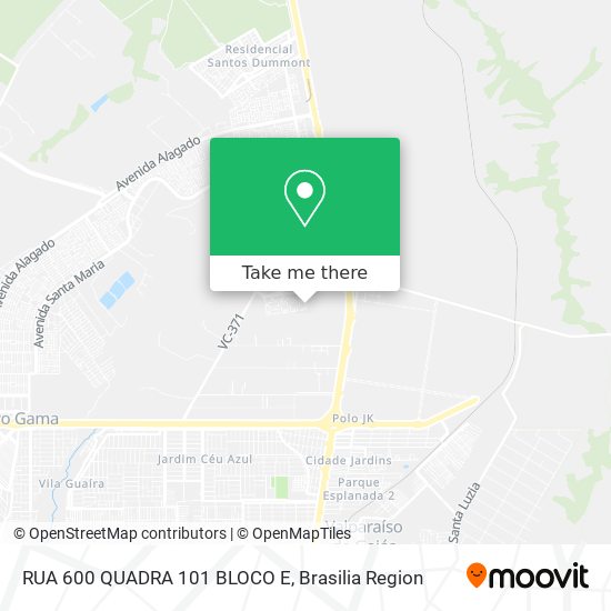 RUA 600 QUADRA 101 BLOCO E map