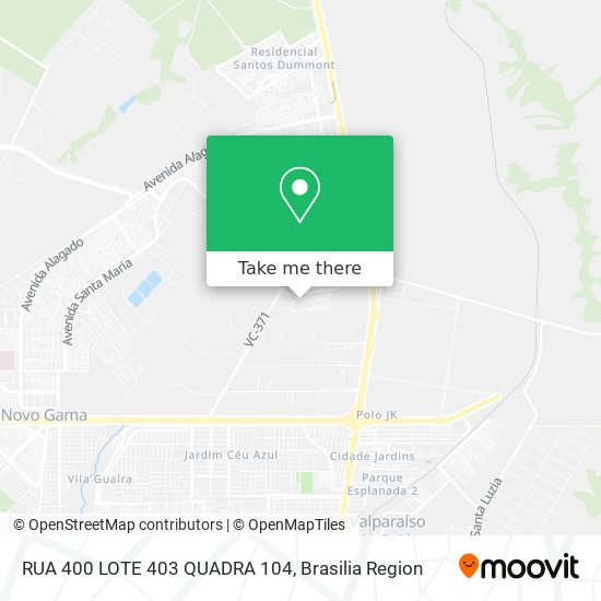 RUA 400 LOTE 403 QUADRA 104 map