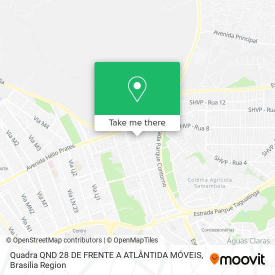 Quadra QND 28 DE FRENTE A ATLÂNTIDA MÓVEIS map