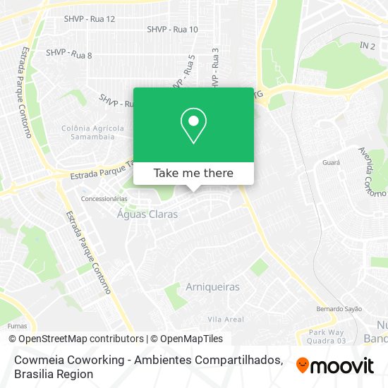 Mapa Cowmeia Coworking - Ambientes Compartilhados