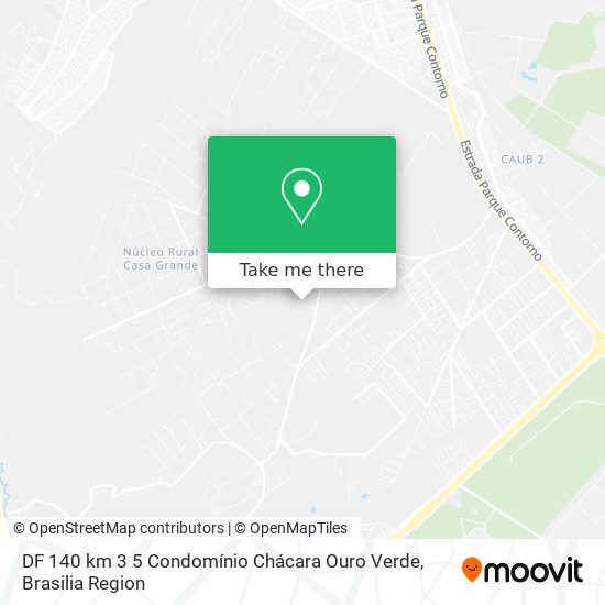 DF 140 km 3 5 Condomínio Chácara Ouro Verde map