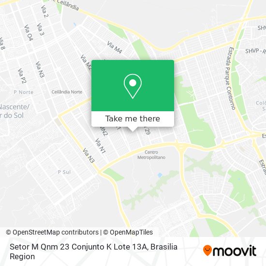 Setor M Qnm 23 Conjunto K Lote 13A map