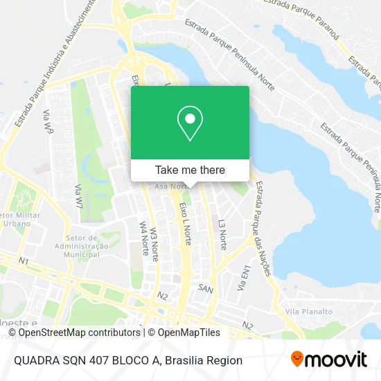 QUADRA SQN 407 BLOCO A map