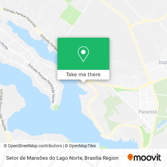 Setor de Mansões do Lago Norte map