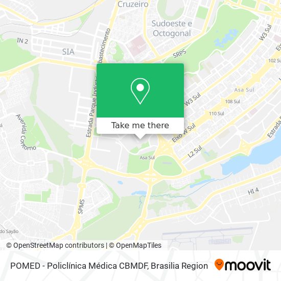 POMED - Policlínica Médica CBMDF map