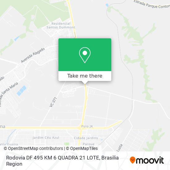 Rodovia DF 495 KM 6 QUADRA 21 LOTE map