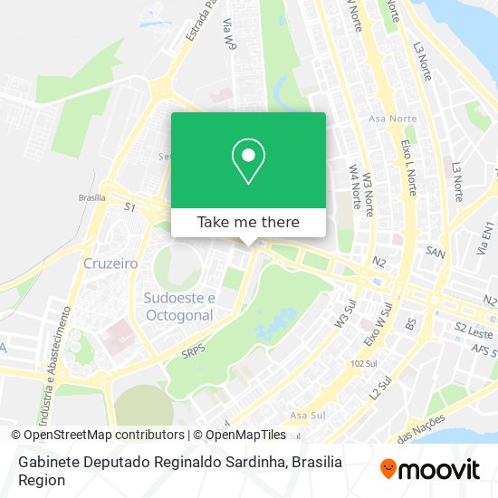 Gabinete Deputado Reginaldo Sardinha map