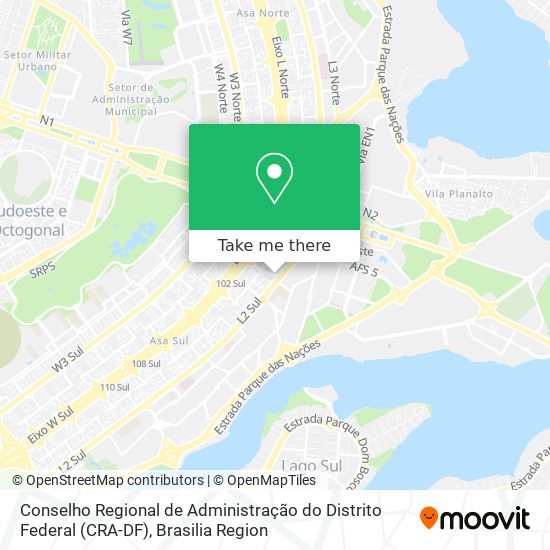 Conselho Regional de Administração do Distrito Federal (CRA-DF) map