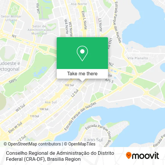 Conselho Regional de Administração do Distrito Federal (CRA-DF) map
