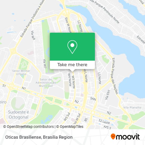 Oticas Brasiliense map