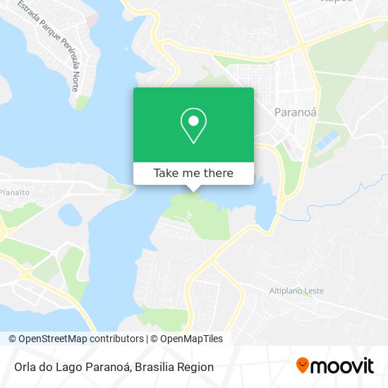 Orla do Lago Paranoá map