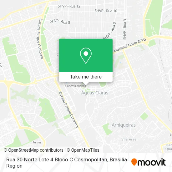 Rua 30 Norte Lote 4 Bloco C Cosmopolitan map