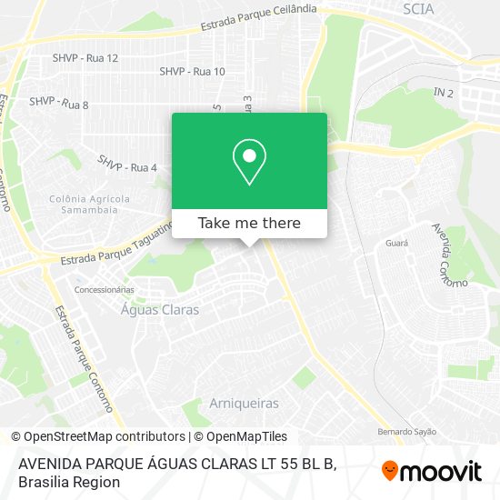 AVENIDA PARQUE ÁGUAS CLARAS LT 55 BL B map