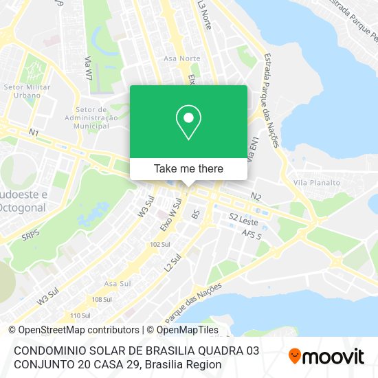 CONDOMINIO SOLAR DE BRASILIA QUADRA 03 CONJUNTO 20 CASA 29 map