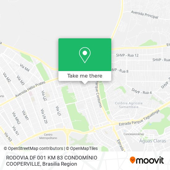RODOVIA DF 001 KM 83 CONDOMÍNIO  COOPERVILLE map