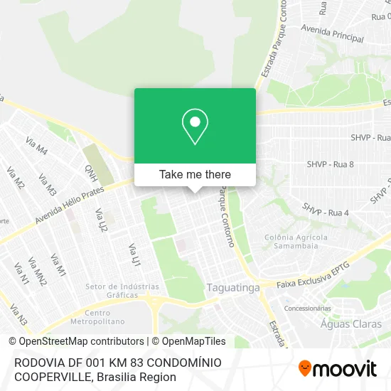 RODOVIA DF 001 KM 83 CONDOMÍNIO  COOPERVILLE map