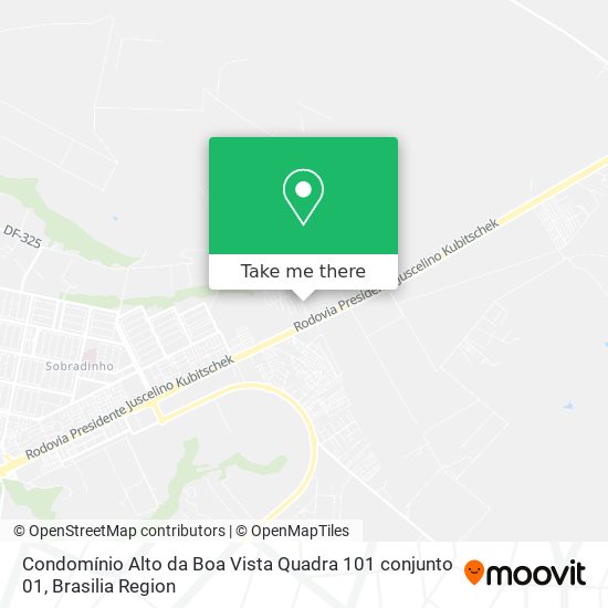 Condomínio Alto da Boa Vista Quadra 101 conjunto 01 map