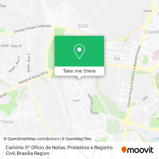 Mapa Cartório 5º Ofício de Notas, Protestos e Registro Civil