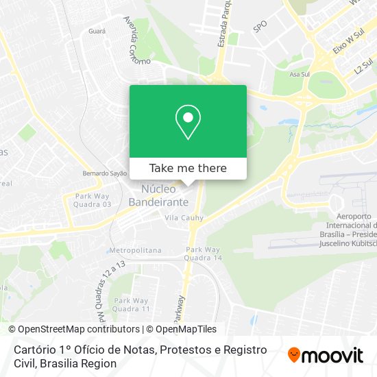 Cartório 1º Ofício de Notas, Protestos e Registro Civil map