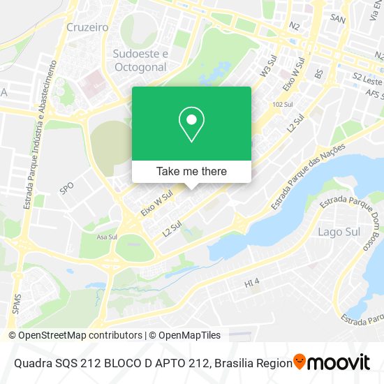 Quadra SQS 212 BLOCO D APTO 212 map