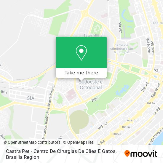 Castra Pet - Centro De Cirurgias De Cães E Gatos map