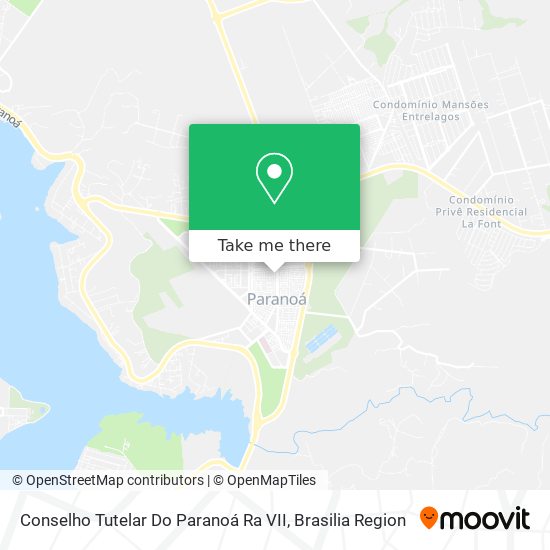 Conselho Tutelar Do Paranoá Ra VII map