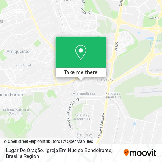 Lugar De Oração. Igreja Em Nucleo Bandeirante map