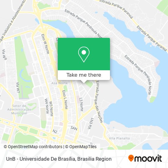 UnB - Universidade De Brasília map