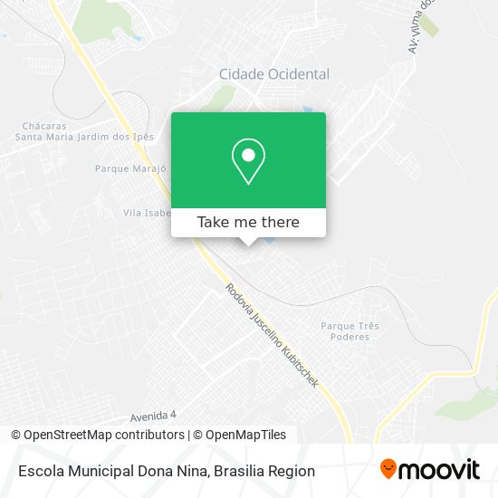 Mapa Escola Municipal Dona Nina