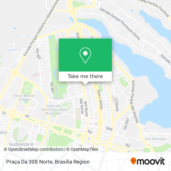 Praça Da 308 Norte map