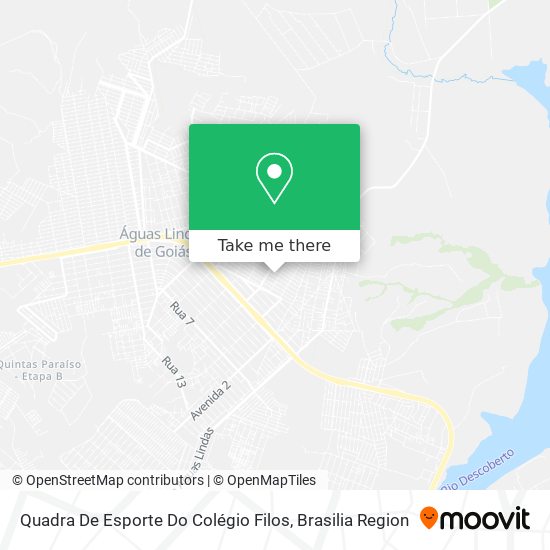 Quadra De Esporte Do Colégio Filos map