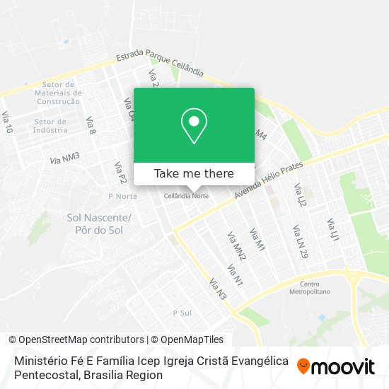 Ministério Fé E Família Icep Igreja Cristã Evangélica Pentecostal map