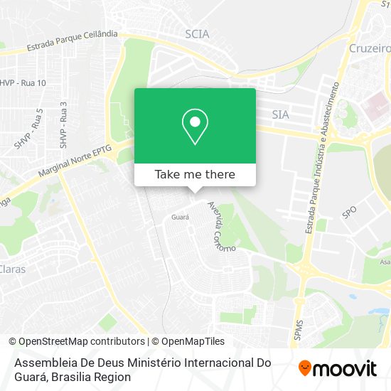 Mapa Assembleia De Deus Ministério Internacional Do Guará